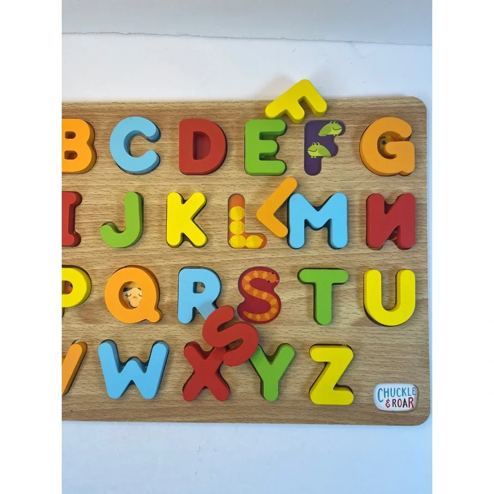 Chuckle & Roar ABC Alphabet Wooden Puzzle Buffalo Games Kids Educational Toy